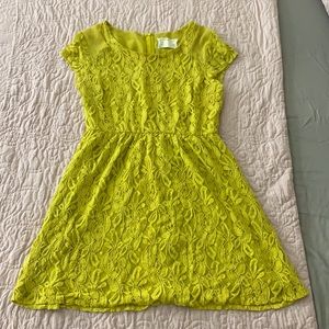 greenish yellow floral dress